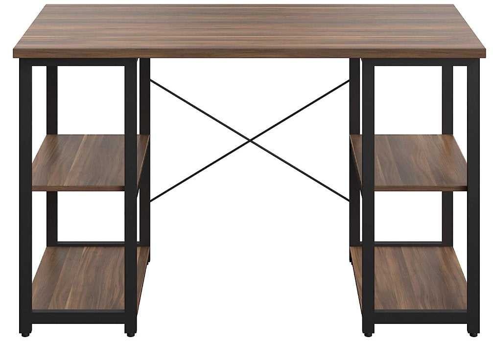 Small Home Office Desk Walnut Desking TC Group 