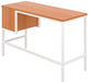 Small Study Desk Beech & White Frame Desking TC Group 