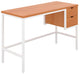 Small Study Desk Beech & White Frame Desking TC Group 