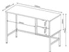 Small Study Desk Oak & Black Frame Desking TC Group 