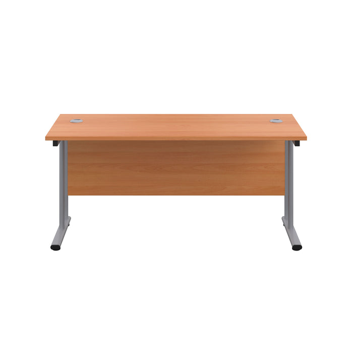 Start Next Day Delivery 600mm Deep Beech Cantilever Office Desk WORKSTATIONS TC Group 