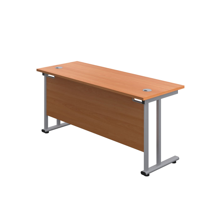 Start Next Day Delivery 600mm Deep Beech Cantilever Office Desk WORKSTATIONS TC Group 