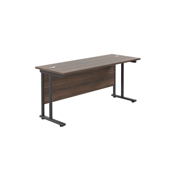 Start Next Day Delivery 600mm Deep Cantilever Office Desk Walnut WORKSTATIONS TC Group 