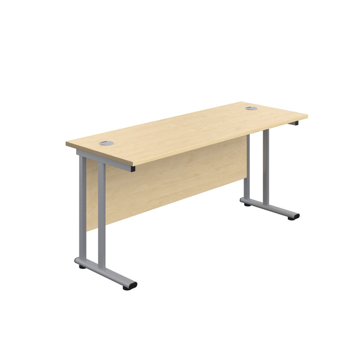 Start Next Day Delivery 600mm Deep Cantilever Office Desk Walnut WORKSTATIONS TC Group 