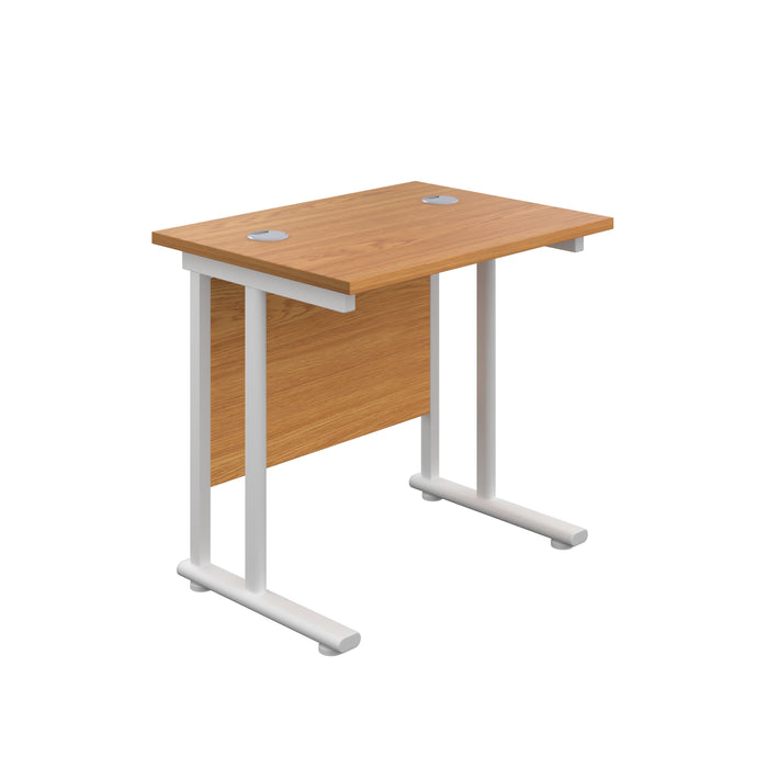 Start Next Day Delivery 600mm Deep Cantilever Office Desk Walnut WORKSTATIONS TC Group Oak White 800mm x 600mm