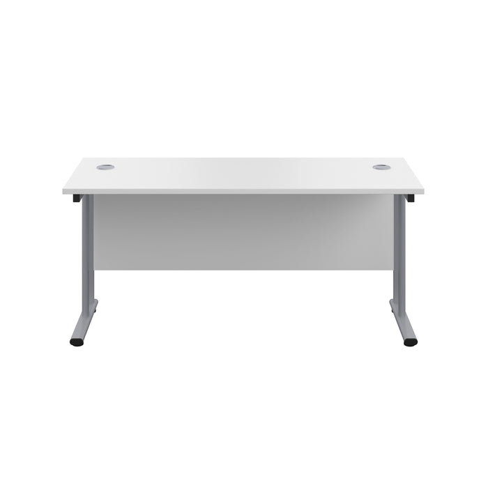 Start Next Day Delivery 600mm Deep White Cantilever Desk WORKSTATIONS TC Group 