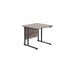 Start Next Day Delivery 800mm Deep Cantilever Desks WORKSTATIONS TC Group Grey Oak Black 800mm x 800mm