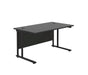 Start Next Day Delivery Black 600mm Deep Cantilever Office Desk Office Desk TC Group Black Black 800mm x 600mm