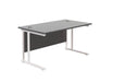 Start Next Day Delivery Black 600mm Deep Cantilever Office Desk Office Desk TC Group Black White 800mm x 600mm