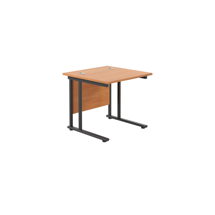 Start Next Day Delivery Office Desks - White Office Desks TC Group Beech Black 800mm x 800mm