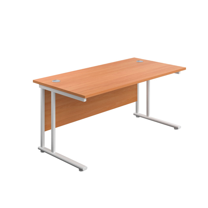 Start Next Day Delivery Office Desks - White Office Desks TC Group Beech White 1200mm x 800mm