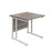 Start Next Day Delivery Office Desks - White Office Desks TC Group Grey Oak White 800mm x 800mm