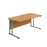 Start Next Day Delivery Office Desks - White Office Desks TC Group Oak Silver 1200mm x 800mm