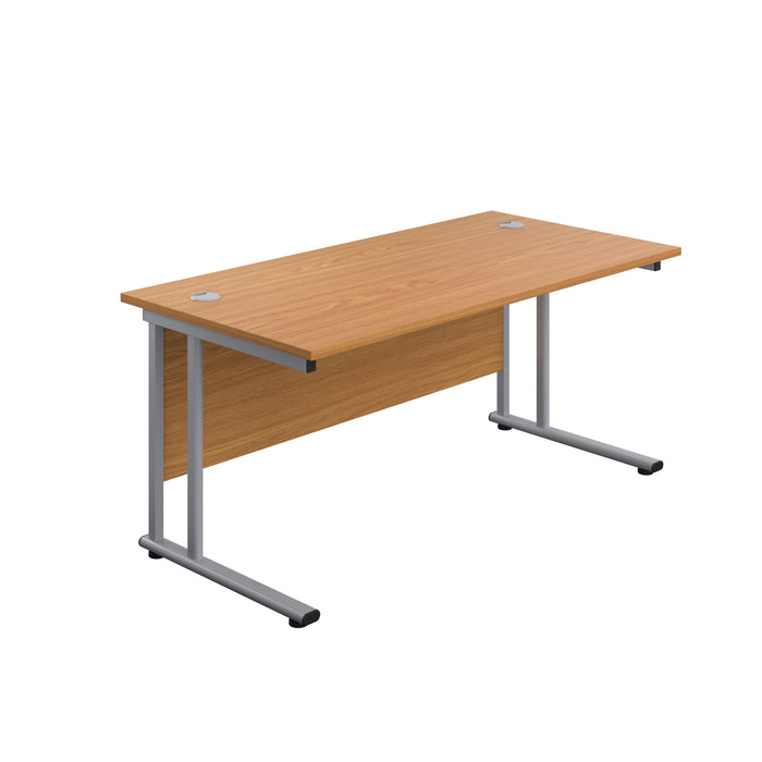 Start Next Day Delivery Office Desks - White Office Desks TC Group Oak Silver 1200mm x 800mm