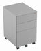 Steel 3 Drawer Under Desk Pedestal TALOS TC Group Silver 