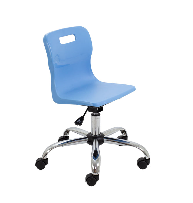 Titan Swivel Junior Chair Swivel TC Group Sky Blue Castors 