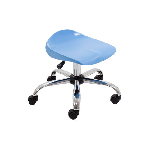 Titan Swivel Junior Stool Swivel TC Group Sky Blue Castors 