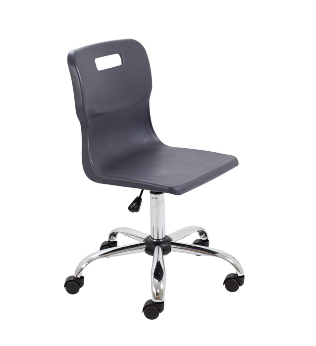 Titan Swivel Senior Chair Swivel TC Group Charcoal Castors 