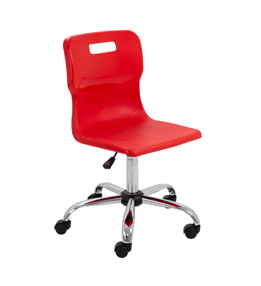 Titan Swivel Senior Chair Swivel TC Group Red Castors 