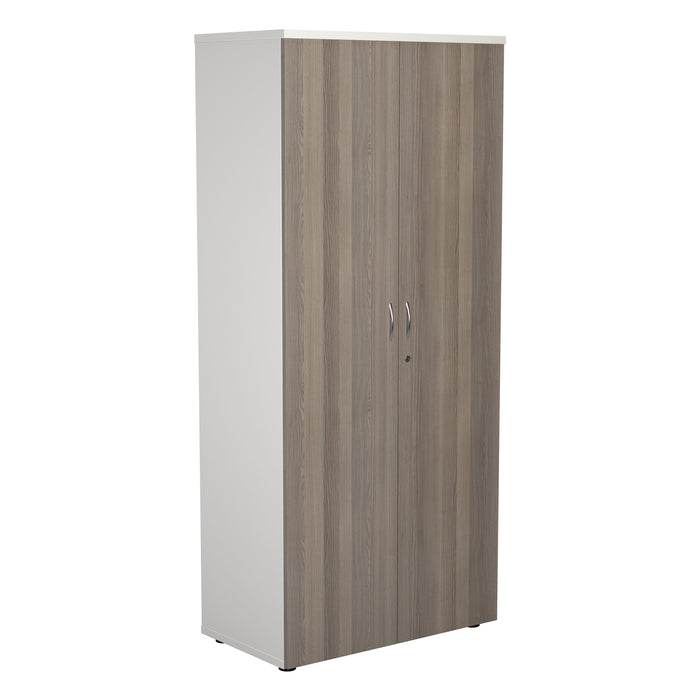 Two Tone Wooden Office Cupboard 1800mm High CUPBOARDS TC Group Grey Oak 