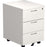 White Mobile Under Desk Pedestal PEDESTALS TC Group White 3 Drawers 