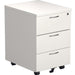 White Mobile Under Desk Pedestal PEDESTALS TC Group White 3 Drawers 