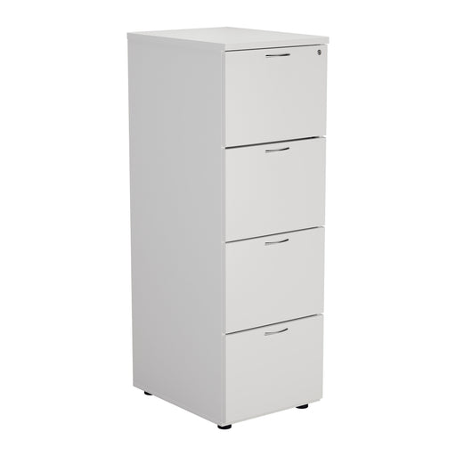 White Wooden 4 Drawer Filing Cabinet FILING TC Group White 