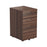 Wooden 3 Drawer Under Desk Pedestal PEDESTALS TC Group Walnut 