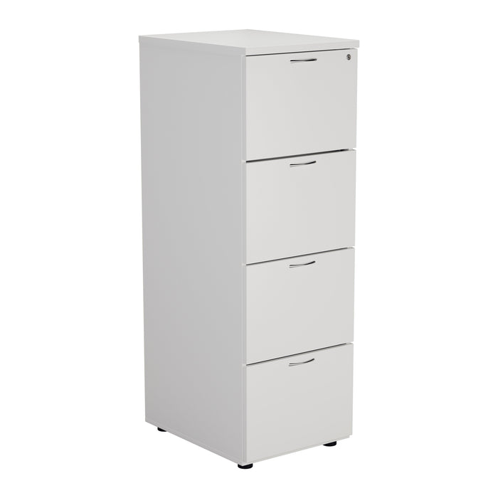 Wooden 4 Drawer Filing Cabinet - Oak FILING TC Group White 